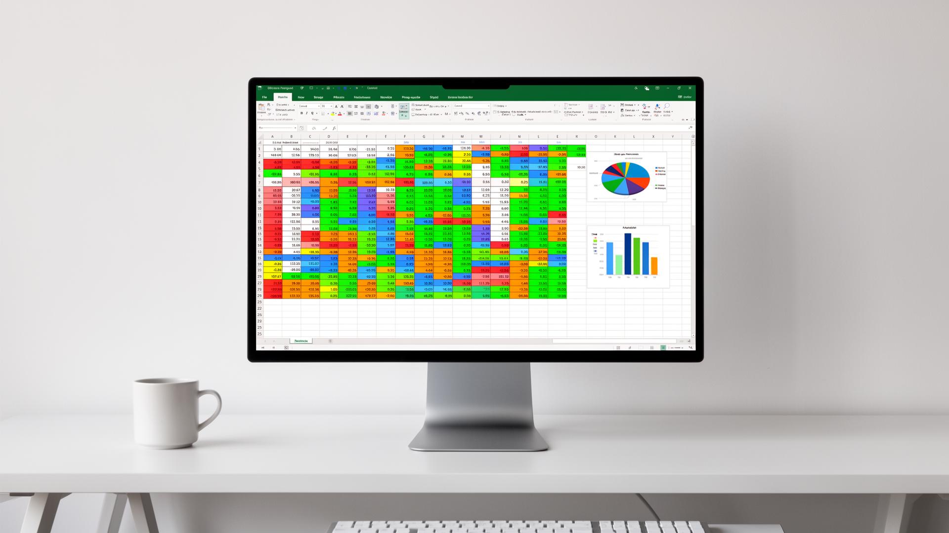 Spreadsheet data on computer screen representing Excel age calculations